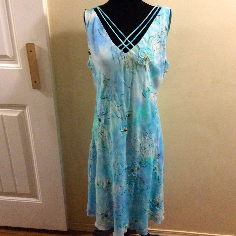 Vintage Les Modes Jolibel watercolour dress